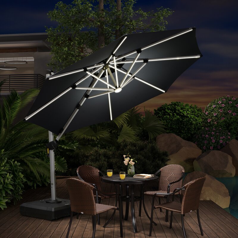 Led light deals patio umbrella